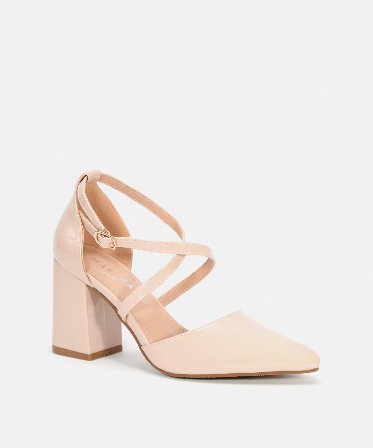 Sapatos salto tiras cruzadas image number null